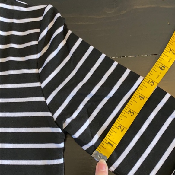 Black with white stripes snap front cardigan - Picture 9 of 9